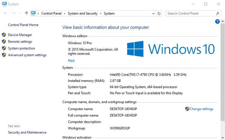 Windows 10 32 bit x64 based processor